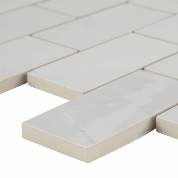 Msi Sande Ivory SAMPLE Polished Porcelain Mesh Mounted Mosaic Tile - ZOR-PT-0519-SAM
