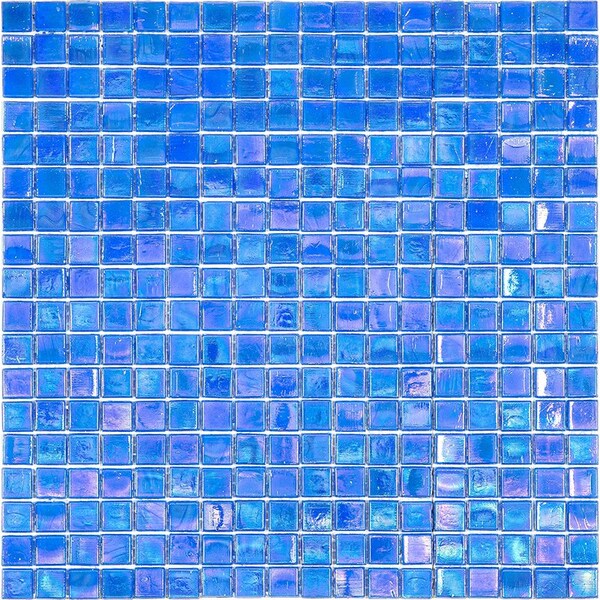 Apollo Tile Skosh 11.6 in. x 11.6 in. Glossy Azure Blue Glass Mosaic Wall and Floor Tile 18.69 sqft/case, 20PK - APLNB88BL556A