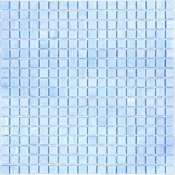 Apollo Tile Skosh 11.6inx11.6in Glossy Columbia Blue Glass Mosaic Wall and Floor Tile 18.69 sqft/case, 20PK - APLNB88BL552A