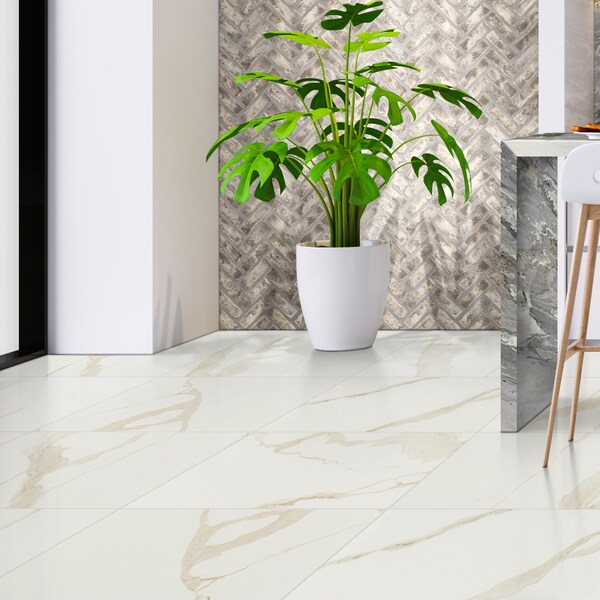 Msi Eden Calacatta Sample Matte Porcelain Floor and Wall Tile - ZOR-PT-0714-SAM