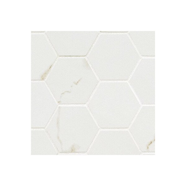 Msi Eden Calacatta Sample. Matte Porcelain Hexagon Floor & Wall Tile - ZOR-PT-0634-SAM