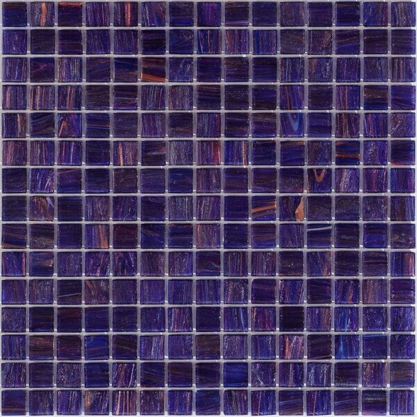 Apollo Tile Celestial 12inx12in Glossy Deepindigo Blue Glass Mosaic Wall and Floor Tile 20 sqft/case, 20PK - APLST88BL519A