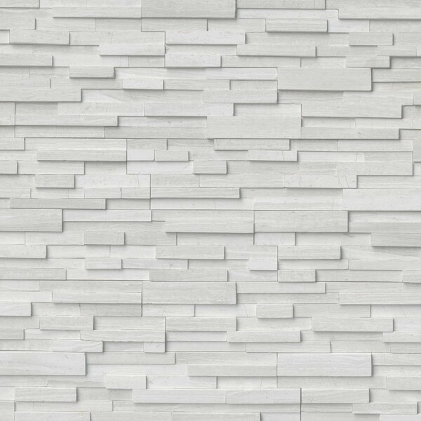 Msi White Oak 3D Ledger Panel SAMPLE Honed Marble Wall Tile - ZOR-PNL-0044-SAM
