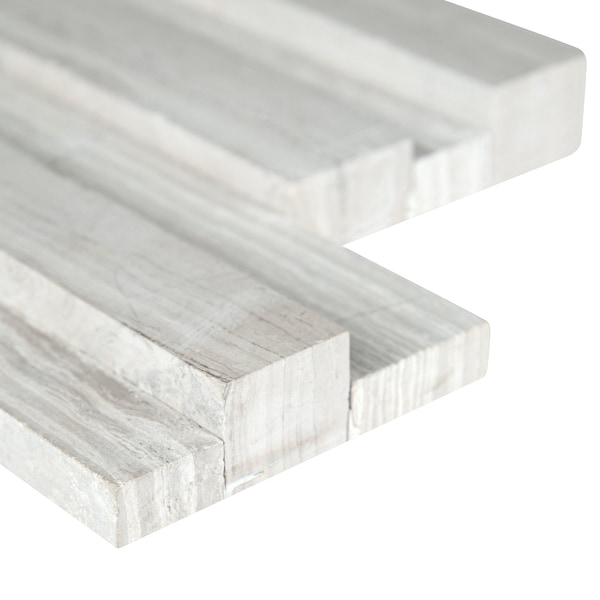 Msi White Oak 3D Ledger Panel SAMPLE Honed Marble Wall Tile - ZOR-PNL-0044-SAM
