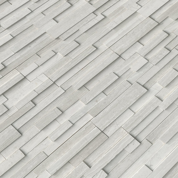 Msi White Oak 3D Ledger Panel SAMPLE Honed Marble Wall Tile - ZOR-PNL-0044-SAM