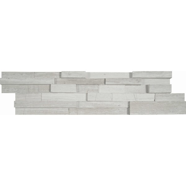 Msi White Oak 3D Ledger Panel SAMPLE Honed Marble Wall Tile - ZOR-PNL-0044-SAM