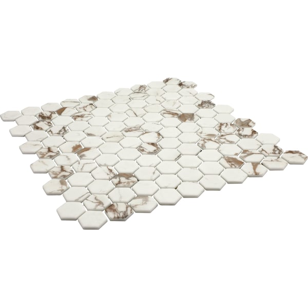 Daltile Uptown Glass 1in Hexagon Mosaic, 16.92 SQFT Per Carton, 18PK - UP261HEXMS1P