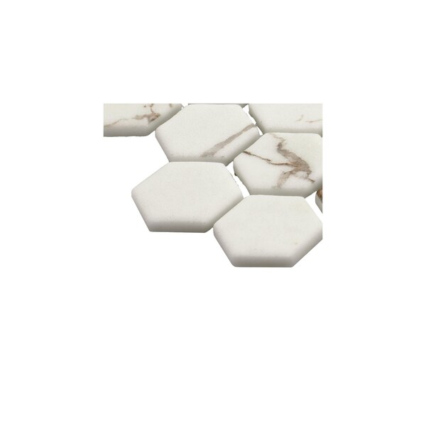 Daltile Uptown Glass 1in Hexagon Mosaic, 16.92 SQFT Per Carton, 18PK - UP261HEXMS1P