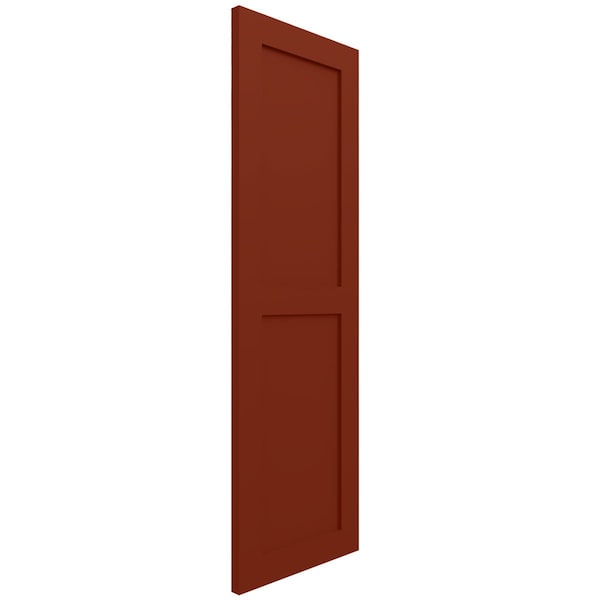 Ekena Millwork True Fit PVC Two Equal Flat Panel Shutters, Pepper Red, 18W x 32H, PR - TFP101FPF18X032MR