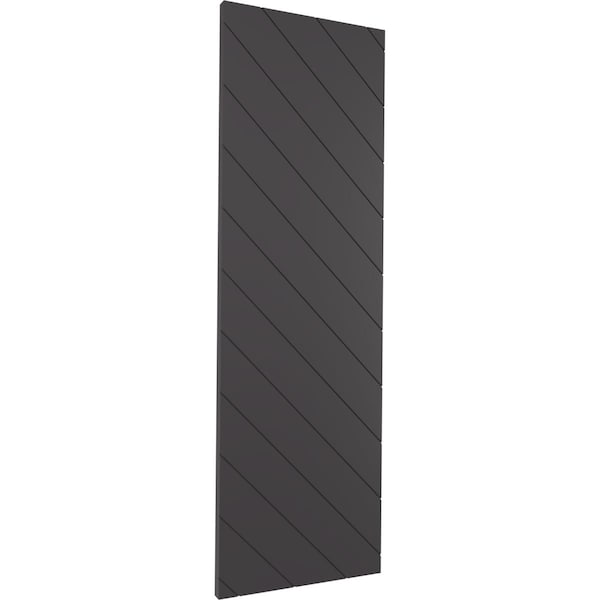 Ekena Millwork 18W x 27H True Fit PVC Diagonal Slat Modern Style Fixed Mount Shutters, Shadow Mountain, PR - TFP001DG18X027SM
