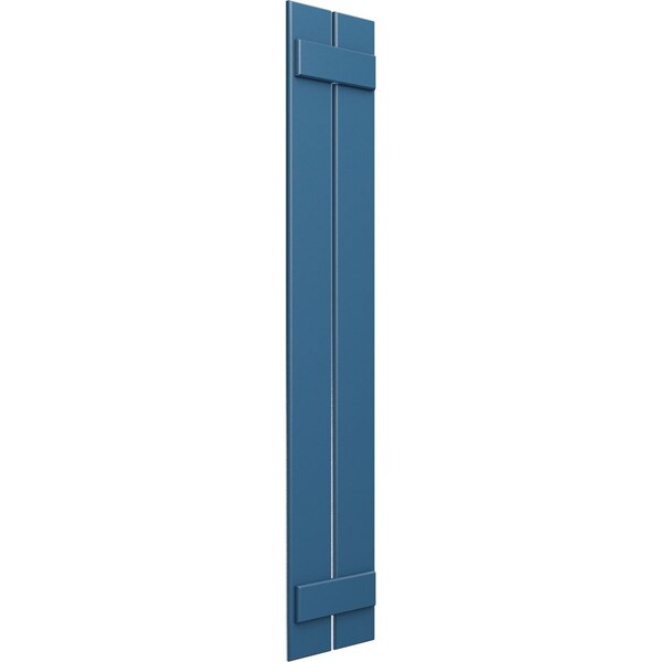 Ekena Millwork True Fit PVC Two Board Spaced Board-n-Batten Shutters, Sojourn Blue, 11 1/4W x 31H, PR - TFP101SBF11X031HB
