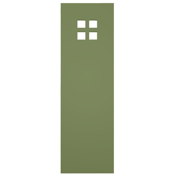 Ekena Millwork True Fit PVC San Antonio Mission Style Fixed Mount Shutters, Moss Green, 15W x 70H, PR - TFP001ST15X070MG