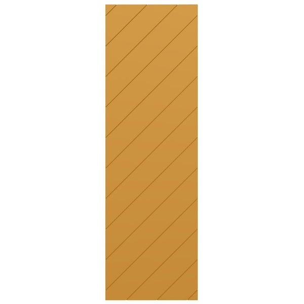 Ekena Millwork 18W x 53H True Fit PVC Diagonal Slat Modern Style Fixed Mount Shutters, Turmeric, PR - TFP001DG18X053TU