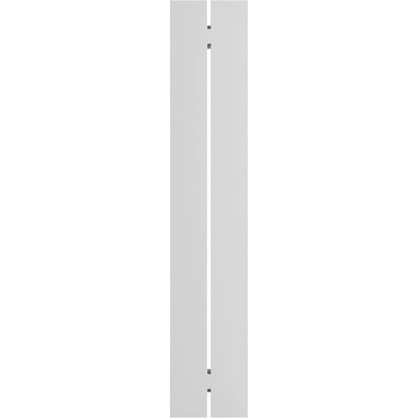 Ekena Millwork True Fit PVC Two Board Spaced Board-n-Batten Shutters, Primed, 11 1/4"W x 64"H - TFP101SBF11X064PR