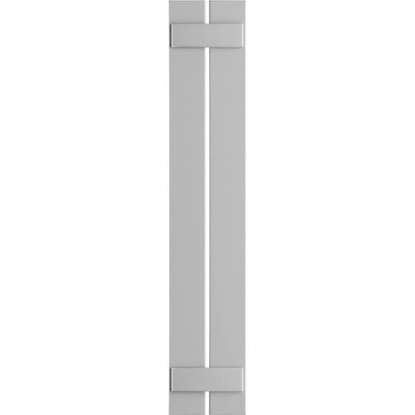 Ekena Millwork True Fit PVC Two Board Spaced Board-n-Batten Shutters, Primed, 11 1/4"W x 64"H - TFP101SBF11X064PR