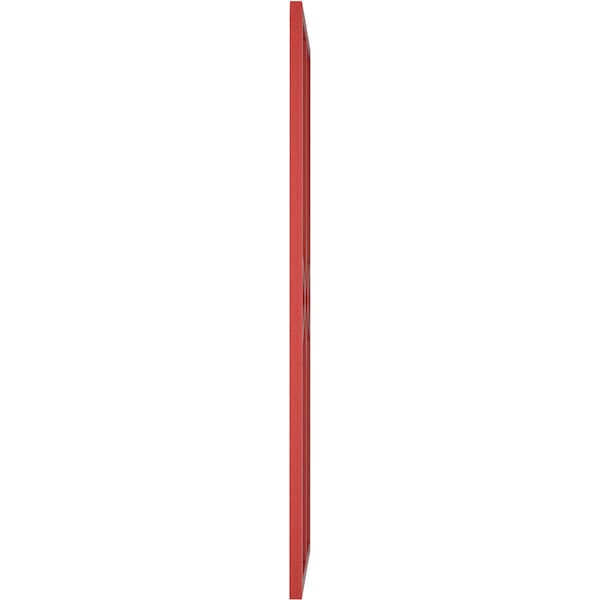Ekena Millwork True Fit PVC Cedar Park Fixed Mount Shutters, Fire Red, 18W x 54H, PR - TFP001CP18X054BR