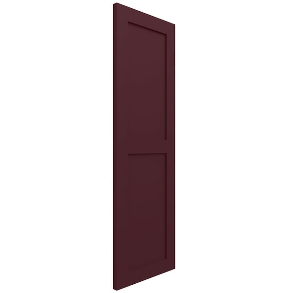 Ekena Millwork True Fit PVC Two Equal Flat Panel Shutters, Wine Red, 18W x 58H, PR - TFP101FPF18X058WR