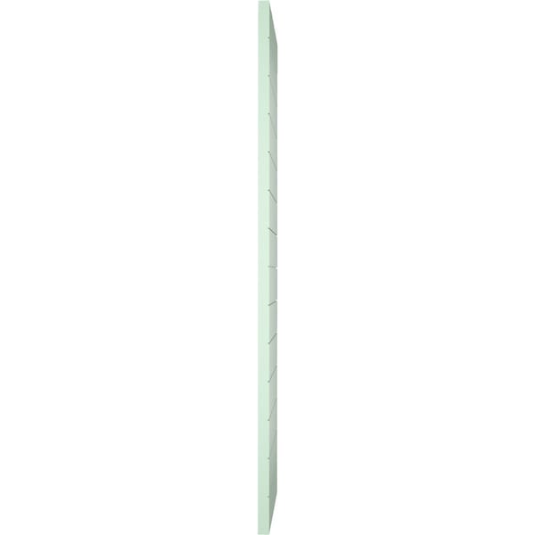 Ekena Millwork True Fit PVC Horizontal Slat Modern Style Fixed Mount Shutters, Seaglass, 18W x 57H, PR - TFP001HZ18X057SG