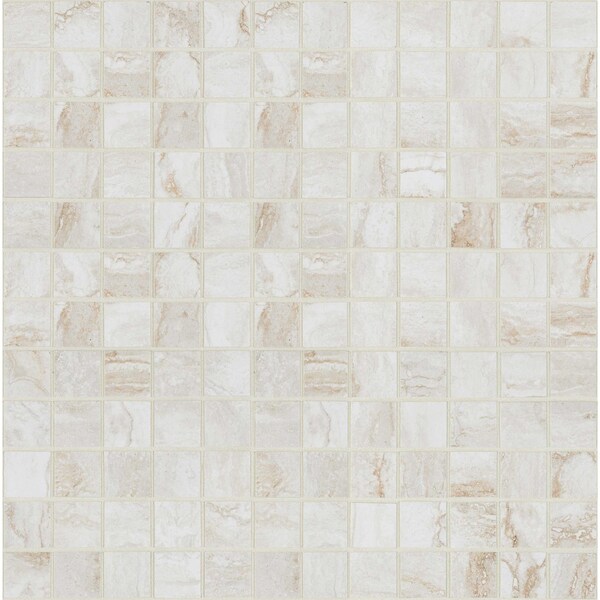 Msi Bernini Bianco 2 In. X 4 In. Glazed Porcelain Mesh-Mounted Mosaic Tile, 8PK - ZOR-PT-0286