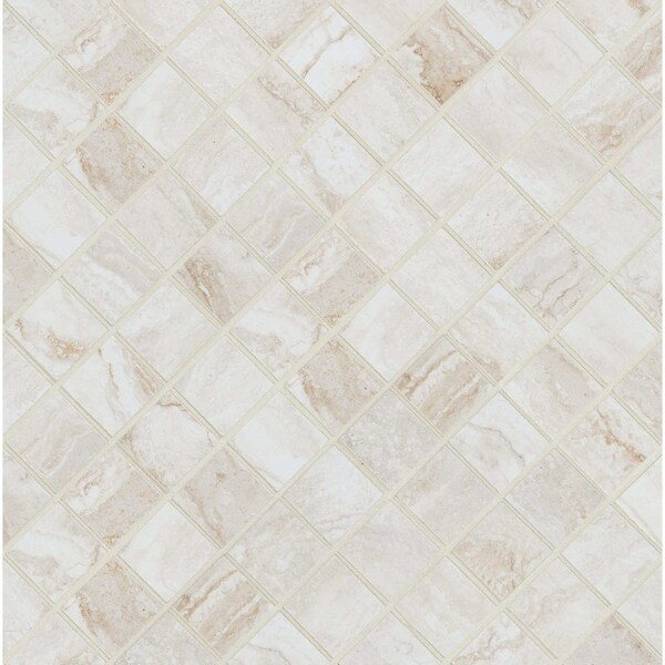 Msi Bernini Bianco 2 In. X 4 In. Glazed Porcelain Mesh-Mounted Mosaic Tile, 8PK - ZOR-PT-0286