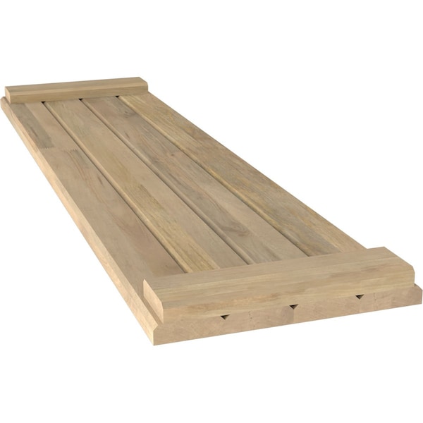 Ekena Millwork Americraft 4-Board Exterior Wood Joined Board-n-Batten Shutters w/ End Batten, ARW103BB414X80UNH, PR - ARW103BB414X80UNH