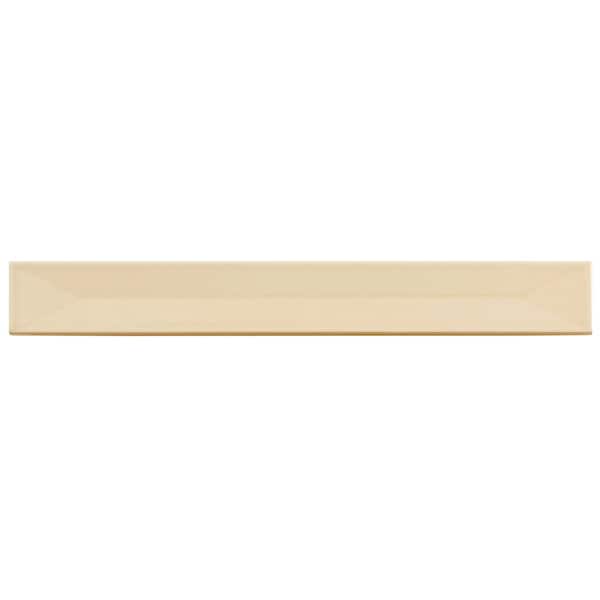 Apollo Tile Horizonte 2 x 16 in. Glossy Alabaster Beige Ceramic Deco Subway Wall Tile 10.76 sq ft/case, 50PK - FLT88DECSND216