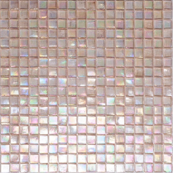 Apollo Tile Skosh 11.6inx11.6in Glossy Light Fawn Beige Glass Mosaic Wall and Floor Tile 18.69 sqft/case, 20PK - APLNB88BG313A