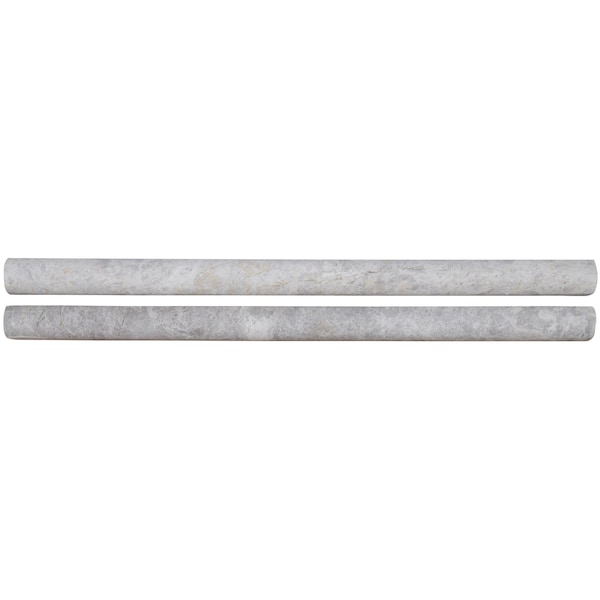 Msi Fantasy Gray Pencil Molding 0.75 in. x 12 in. Polished Marble Wall Tile, 20PK - ZOR-MD-0513