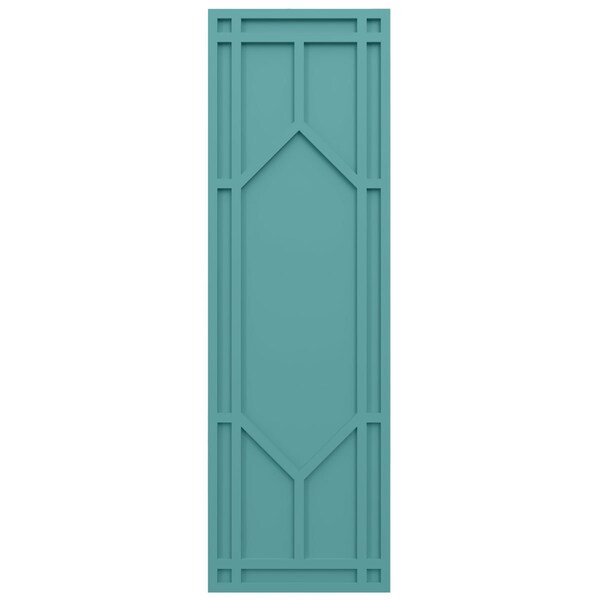 Ekena Millwork True Fit PVC Shaker Fixed Mount Shutters, Pure Turquoise, 12W x 79H, PR - TFP001SK12X079PT