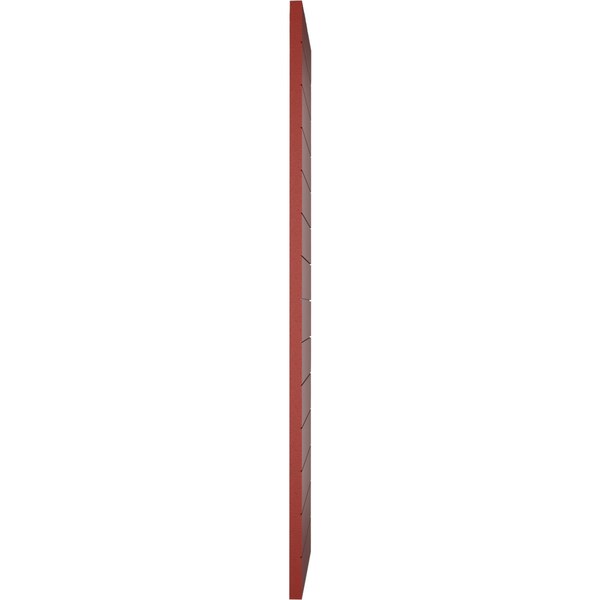 Ekena Millwork True Fit PVC Horizontal Slat Modern Style Fixed Mount Shutters, Pepper Red, 12W x 79H, PR - TFP001HZ12X079MR