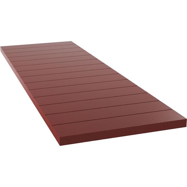 Ekena Millwork True Fit PVC Horizontal Slat Modern Style Fixed Mount Shutters, Pepper Red, 12W x 79H, PR - TFP001HZ12X079MR