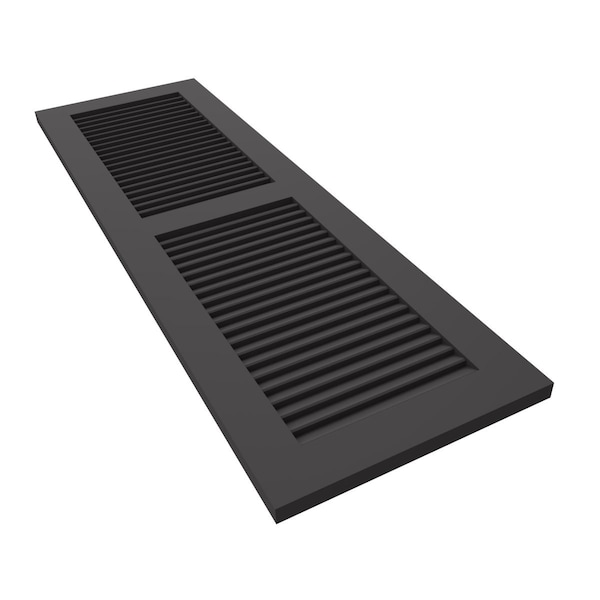Ekena Millwork True Fit PVC, Two Equal Louver Shutters, Shadow Mountain, 18W x 42H, PR - TFP101LVF18X042SM