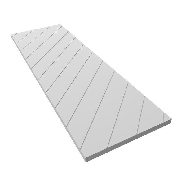 Ekena Millwork 15W x 71H True Fit PVC Diagonal Slat Modern Style Fixed Mount Shutters, White, PR - TFP001DG15X071WH