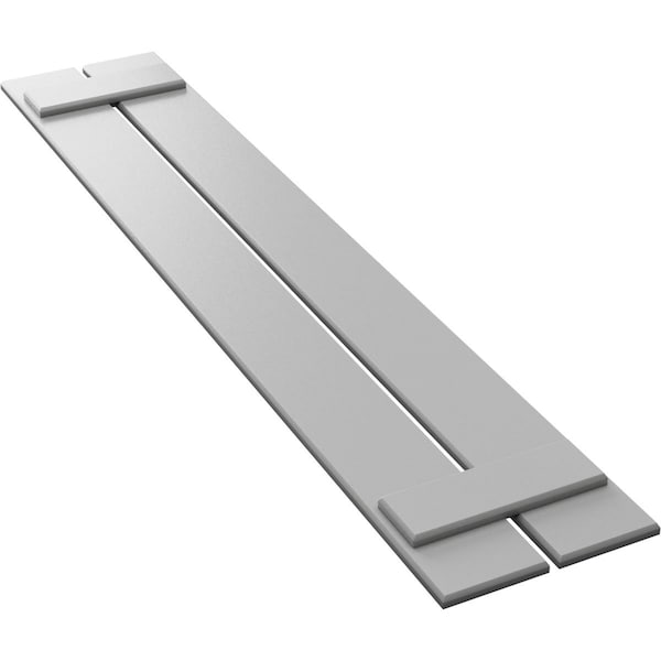 Ekena Millwork True Fit PVC Two Board Spaced Board-n-Batten Shutters, Hailstorm Gray, 11 1/4W x 42H, PR - TFP101SBF11X042ST
