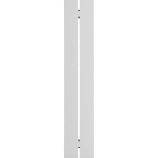 Ekena Millwork True Fit PVC Two Board Spaced Board-n-Batten Shutters, Hailstorm Gray, 11 1/4W x 42H, PR - TFP101SBF11X042ST