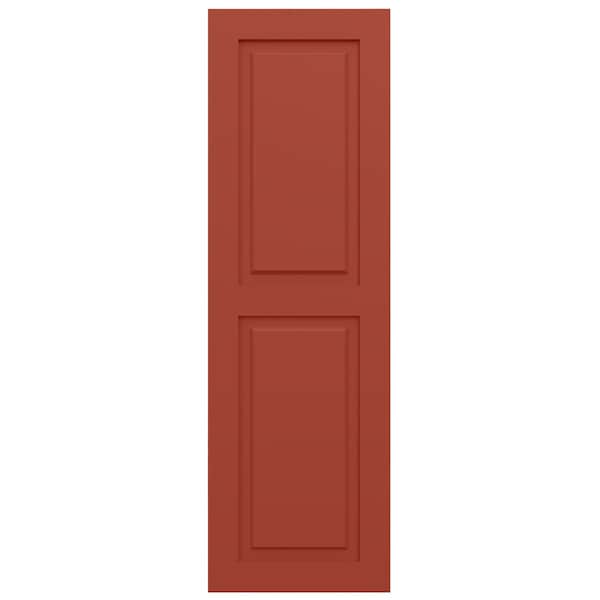 Ekena Millwork True Fit PVC, Two Equal Raised Panel Shutters, Colorful Leaves, 12W x 79H, PR - TFP101RPF12X079CL