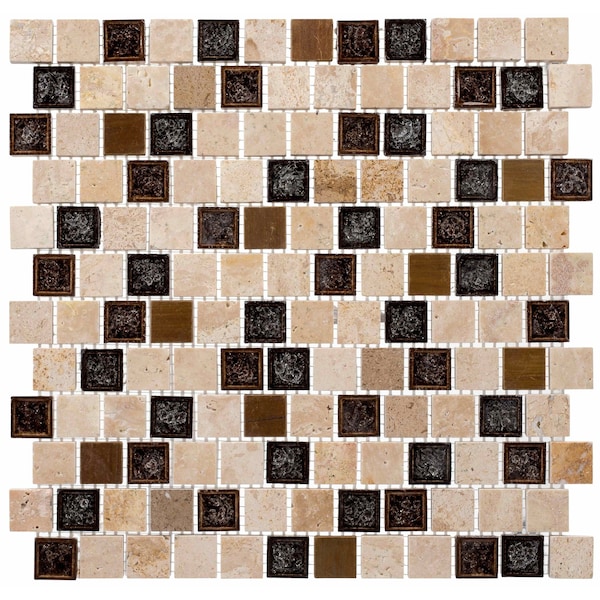 Andova Tiles SAMPLE Exploration Italy 1 x 1 Grid Mosaic Tile - SAM-ANDEXPIT368