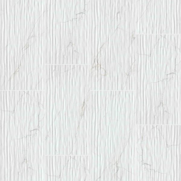 Msi Dymo Calacatta Stripe White 12in X 24in Glossy Ceramic Wall Tile, 8PK - ZOR-PT-0879