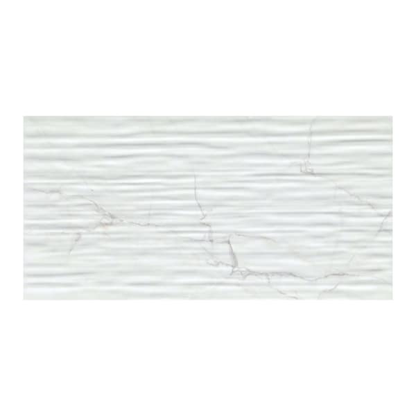 Msi Dymo Calacatta Stripe White 12in X 24in Glossy Ceramic Wall Tile, 8PK - ZOR-PT-0879