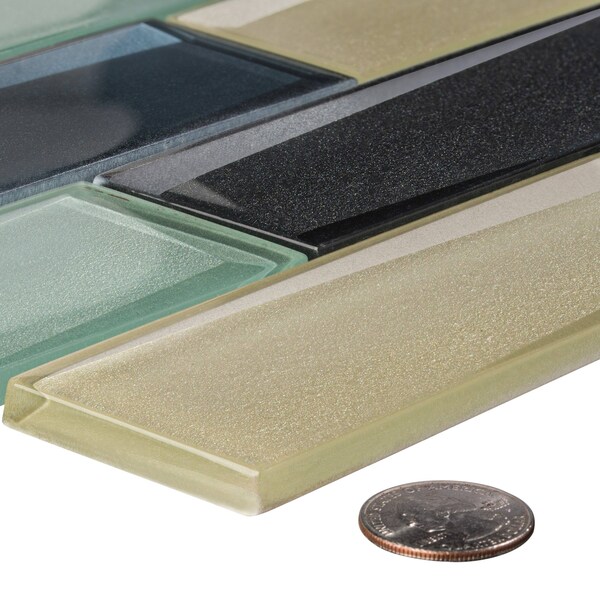 Andova Tiles SAMPLE-Daazen Borealis 2 in. x 6 in. Glass Mosaic Wall Tile - SAM-ANDDAA974
