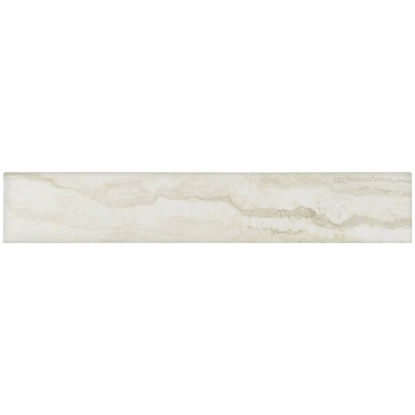 Msi Bernini Bianco 3 In. X 18 In. Porcelain Bullnose Tile Trim In White, 25PK - ZOR-PT-TR-0156