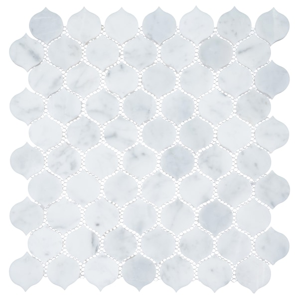 Andova Tiles ANDOVA TILES Dayberry 1.5" x 1.5" Marble Arabesque Wall & Floor Mosaic Tile - ANDDAY142