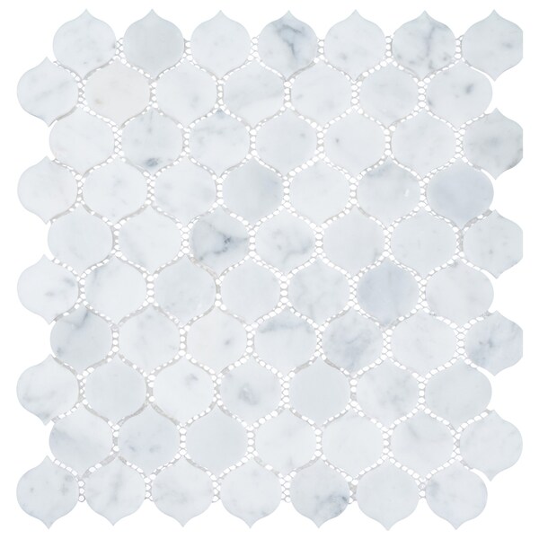 Andova Tiles ANDOVA TILES Dayberry 1.5" x 1.5" Marble Arabesque Wall & Floor Mosaic Tile - ANDDAY142