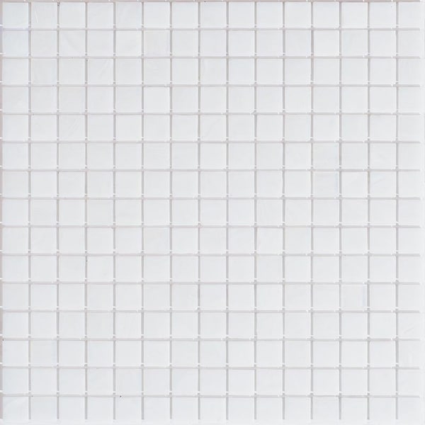 Apollo Tile Celestial 12 in. x 12 in. Glossy White Dove Glass Mosaic Wall and Floor Tile 20 sq. ft./case, 20PK - APLST88WH107A