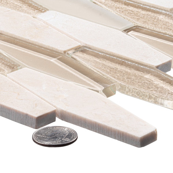 Andova Tiles ANDOVA TILES Odyssey 1.25" x 4" Natural Stone Color Variation Novelty Mosaic Wall Tile - ANDODY504