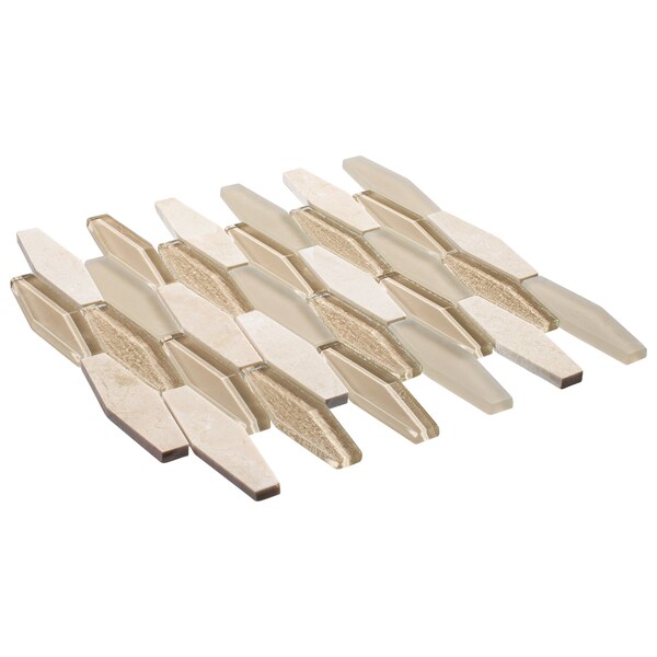 Andova Tiles ANDOVA TILES Odyssey 1.25" x 4" Natural Stone Color Variation Novelty Mosaic Wall Tile - ANDODY504