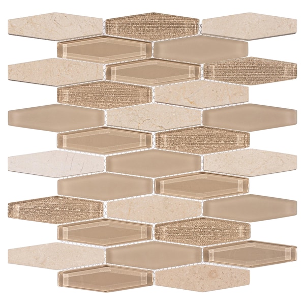 Andova Tiles ANDOVA TILES Odyssey 1.25" x 4" Natural Stone Color Variation Novelty Mosaic Wall Tile - ANDODY504