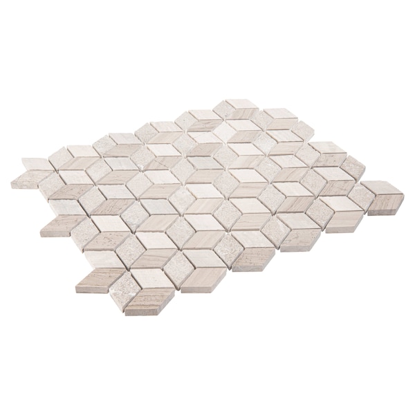 Andova Tiles SAMPLE Cubit 1 x 2 Marble Grid Mosaic Wall  Floor Tile - SAM-ANDCUB326
