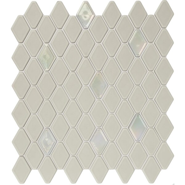 Daltile Starcastle 1.5'' Elongated Hexagon Glass Wall Mosaic, 15PK - SC76ELHEXMSMT