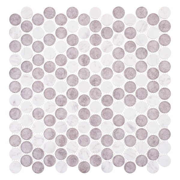 Andova Tiles SAMPLE- Space 3/4 in. Glass Mosaic Wall & Floor Tile - SAM-ANDMARB1011
